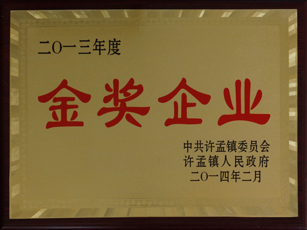 2013企業(yè)金獎(jiǎng)